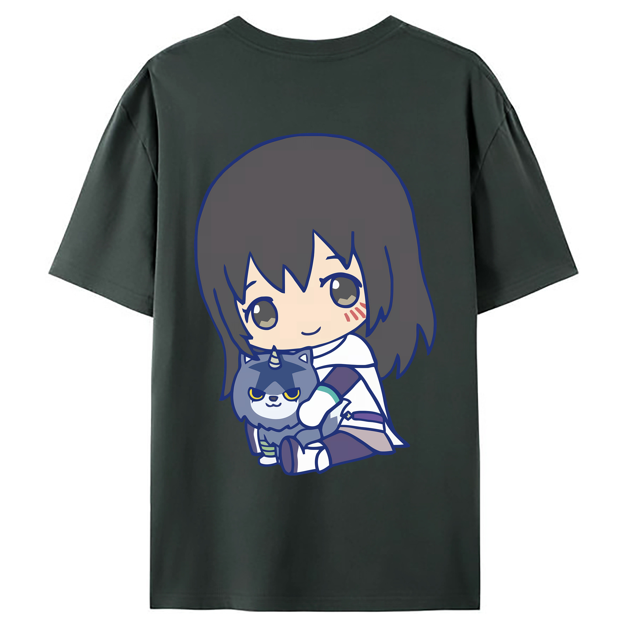 （画像用） 転スラ Regarding Reincarnated to Slime 綿100％ メンズ半袖Tシャツ（バックプリント） 通気性